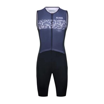 Męski kombinezon triathlonowy Systematic Two bez rękawów – fioletowy