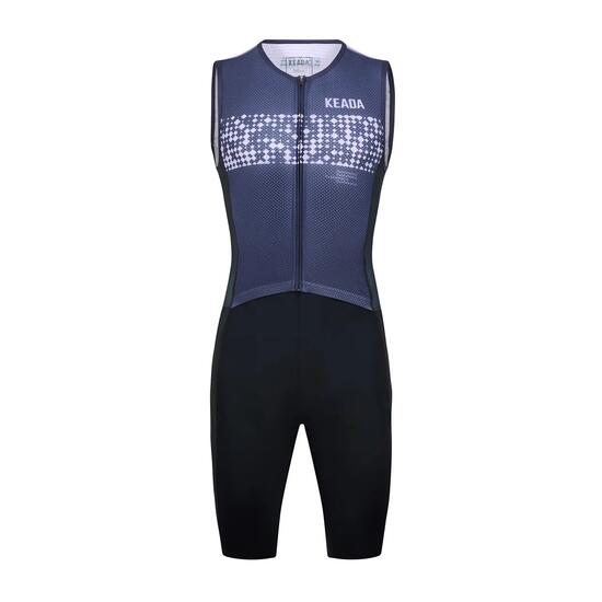 Męski kombinezon triathlonowy Systematic Two bez rękawów – fioletowy