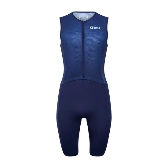 Męski kombinezon triathlonowy Essential bez rękawów – granatowy