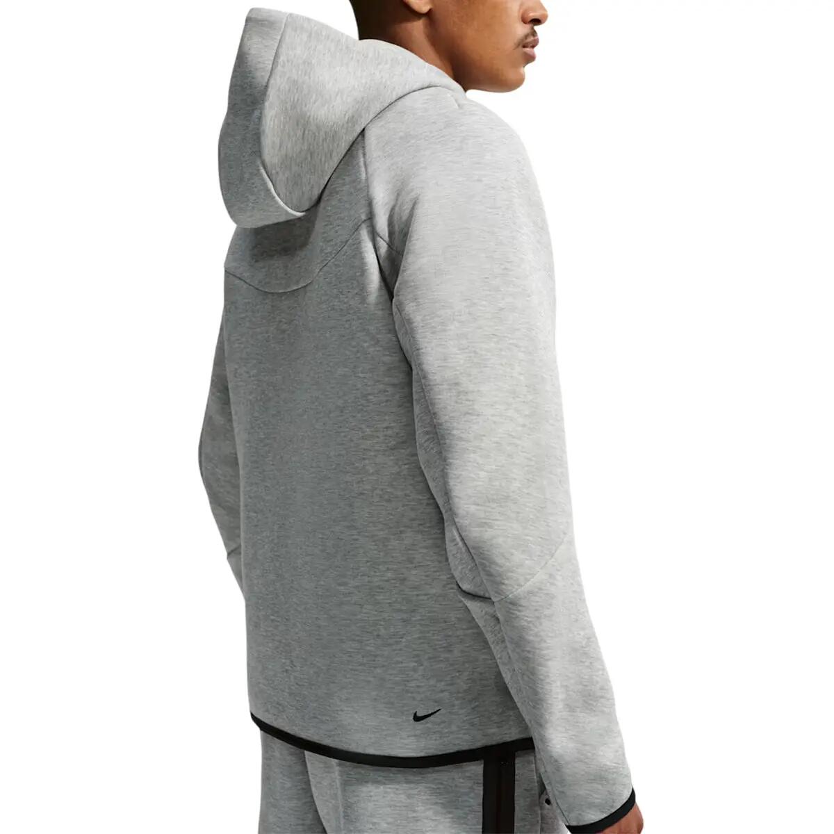 Felpa con cappuccio full zip uomo ( fleece) nike grigio 3/7