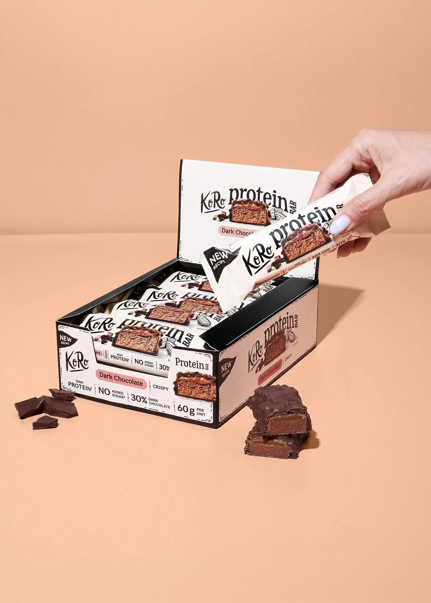 Barretta proteica - snack - unisex - crunchy al cioccolato fondente - 12 x 60 g 4/7