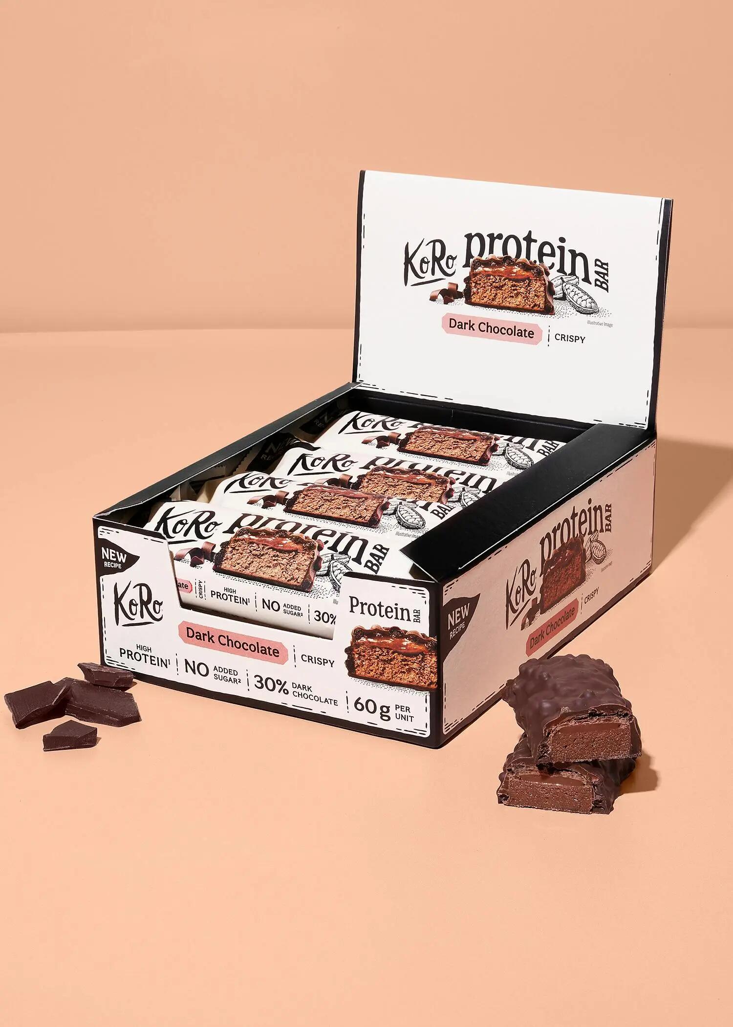 Barretta proteica - snack - unisex - crunchy al cioccolato fondente - 12 x 60 g 2/7