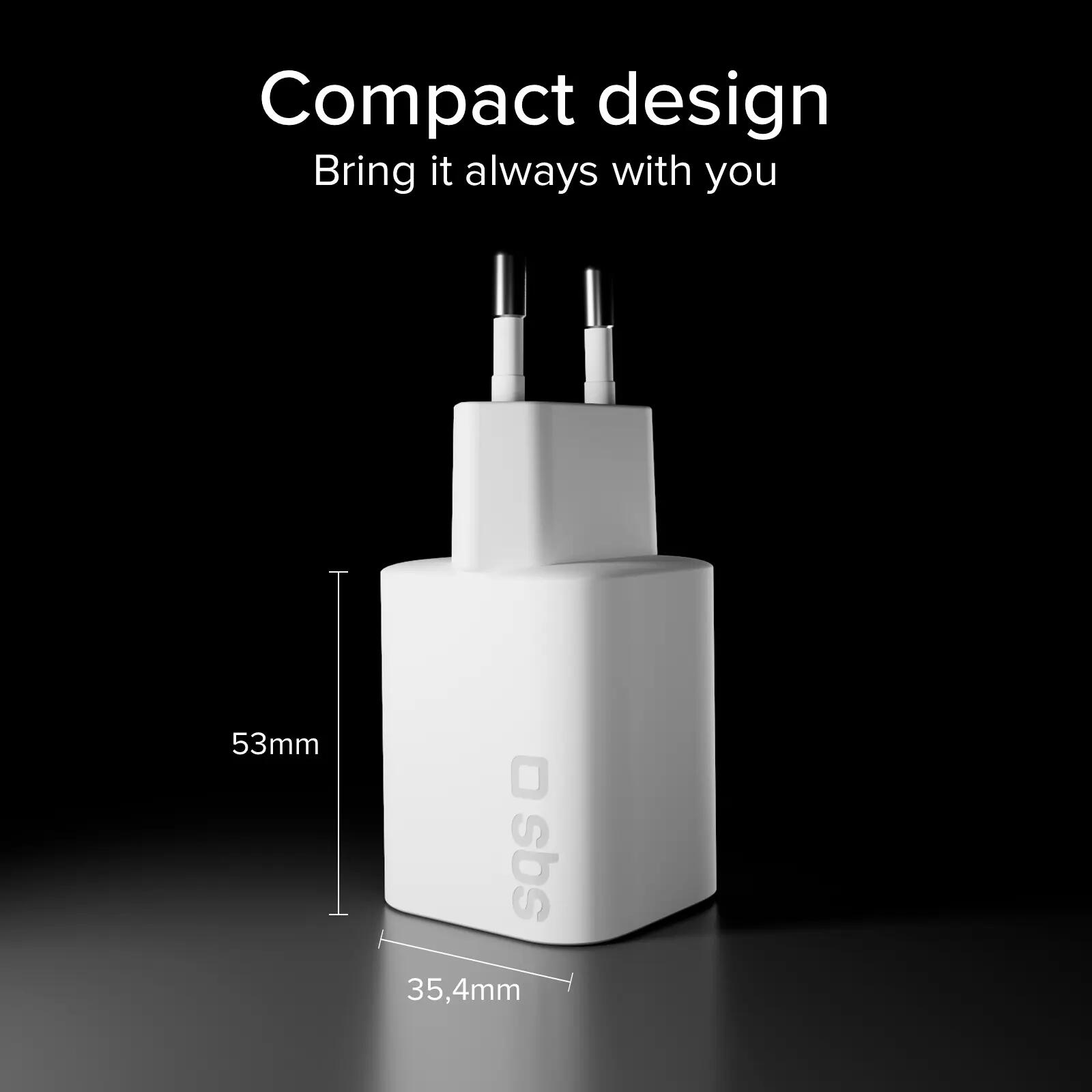 Chargeur mural USB-C ultra-compact 45 W avec Power Delivery 3.0 et PPS 6/7