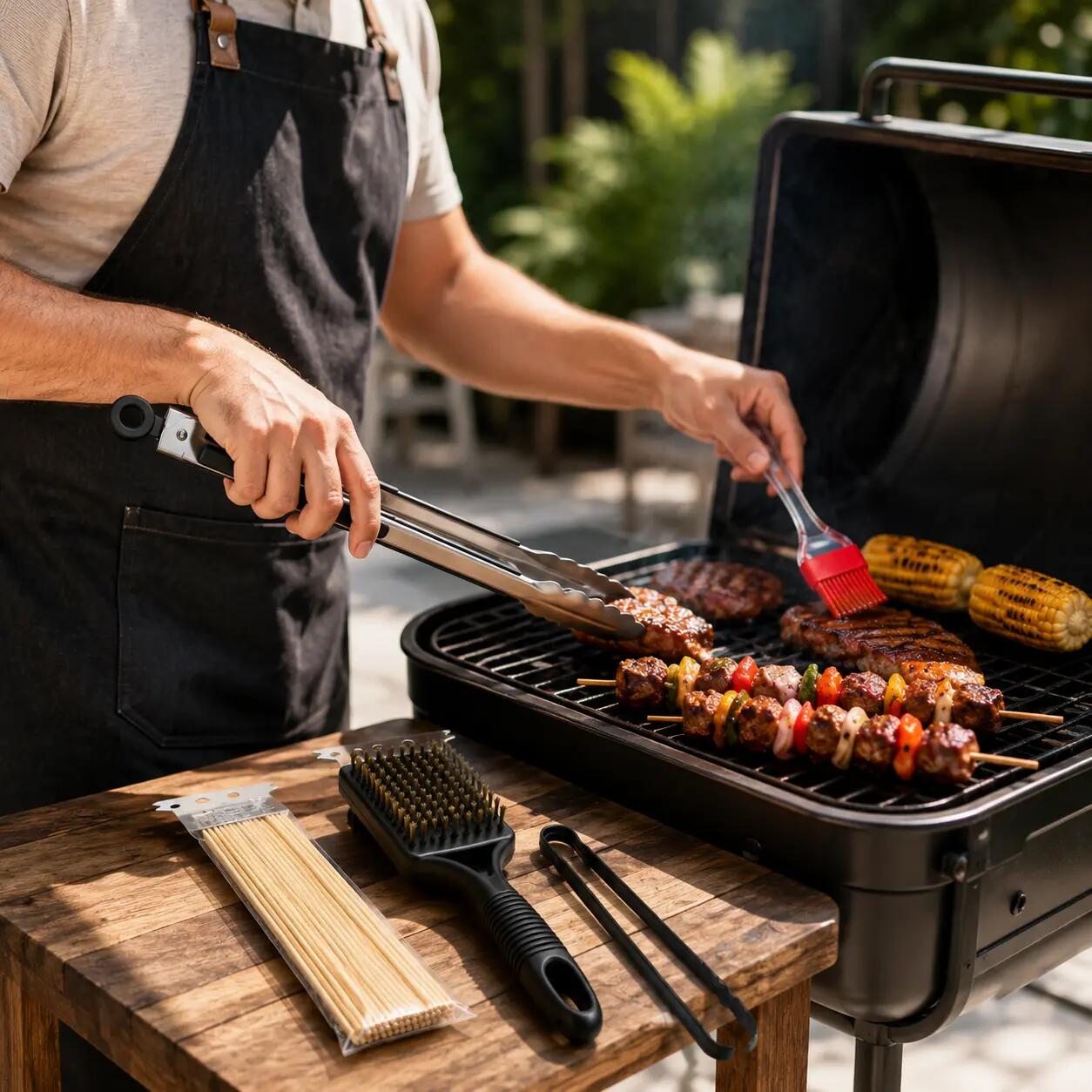 BBQ-Utensilien-Set 5-teilig aus Edelstahl 3/7
