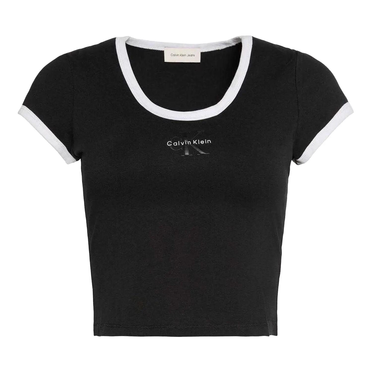 Calvin Klein Womens/Ladies Ringer Cropped T-Shirt