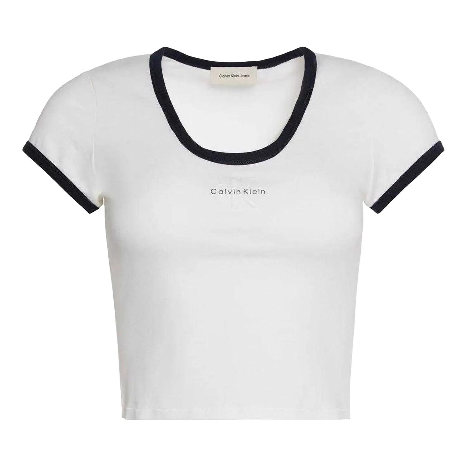 Calvin Klein Womens/Ladies Ringer Cropped T-Shirt