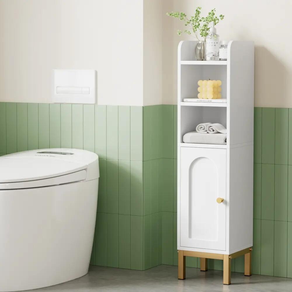 Artiss Bathroom Storage Cabinet Floor Organizer Toilet Corner Adjustable Shelf w