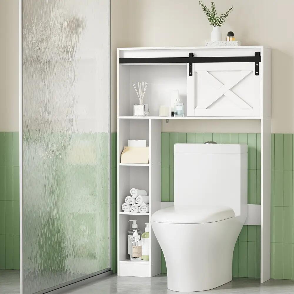 Artiss Bathroom Cabinet Over the Toilet Storage Organiser Laundry Shelf 128cm