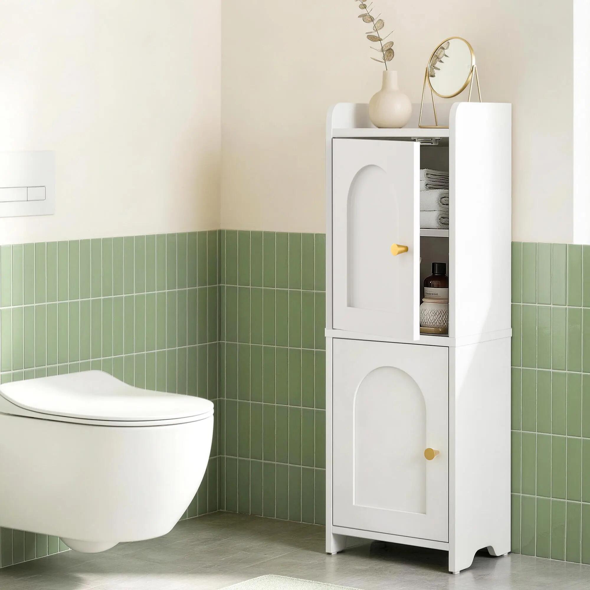 Artiss Bathroom Storage Cabinet Floor Organizer Toilet Corner Adjustable Shelf w
