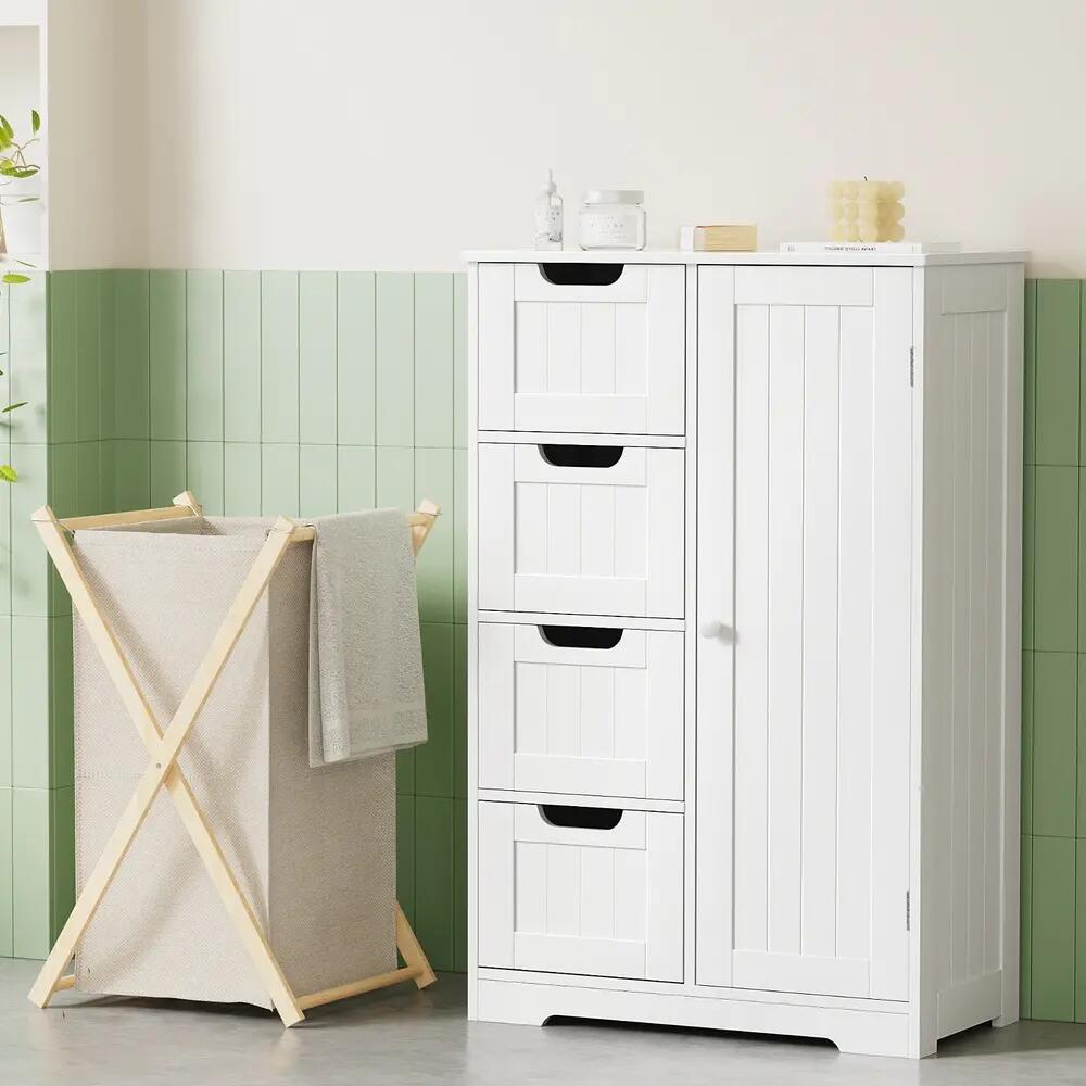 Artiss Bathroom Cabinet Storage Drawers White