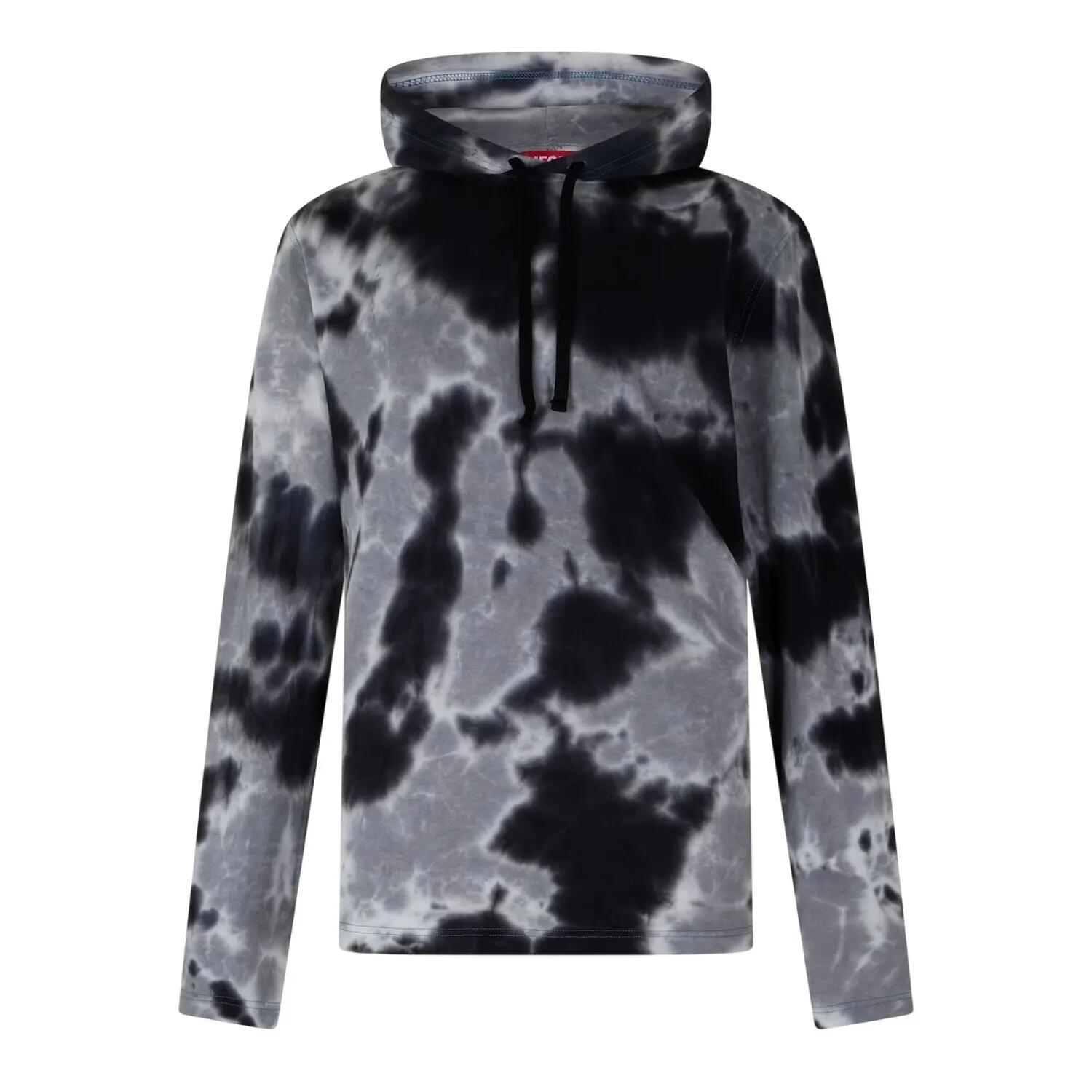 Diesel Mens Crane Tie Dye Hoodie