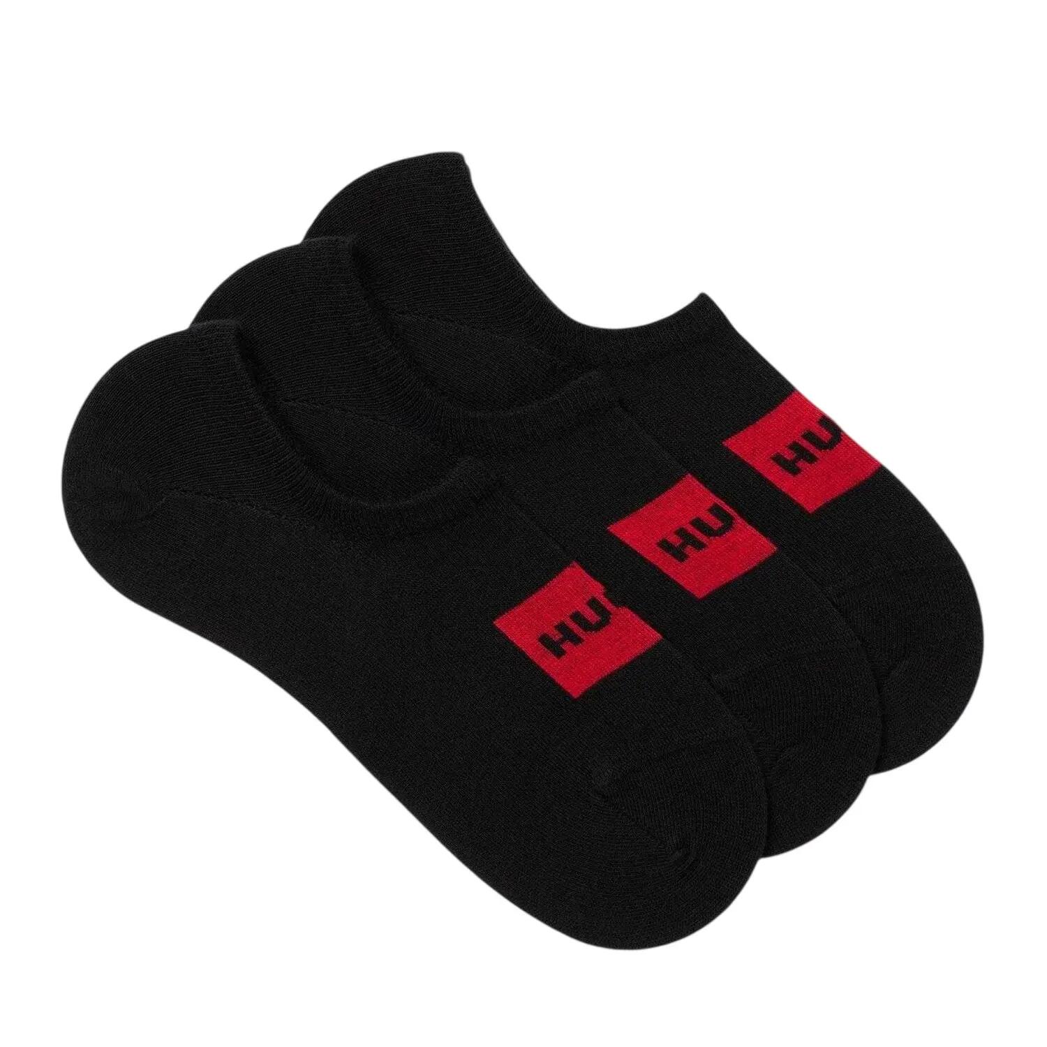 Boss Mens Label No-Show Socks (Pack of 3)
