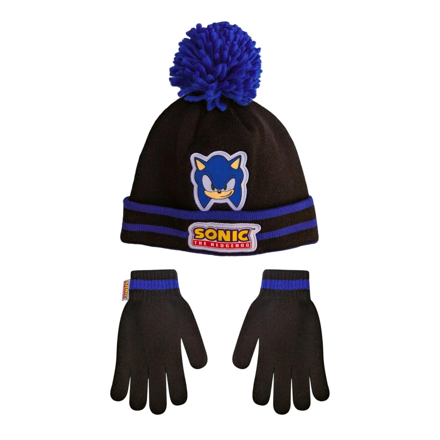 Sonic The Hedgehog Childrens/Kids Sonic Beanie & Gloves Set Set