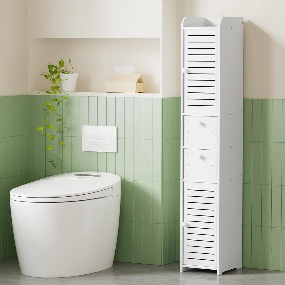 Artiss Bathroom Toilet Storage Cabinet Laundry Tallboy Cupboard