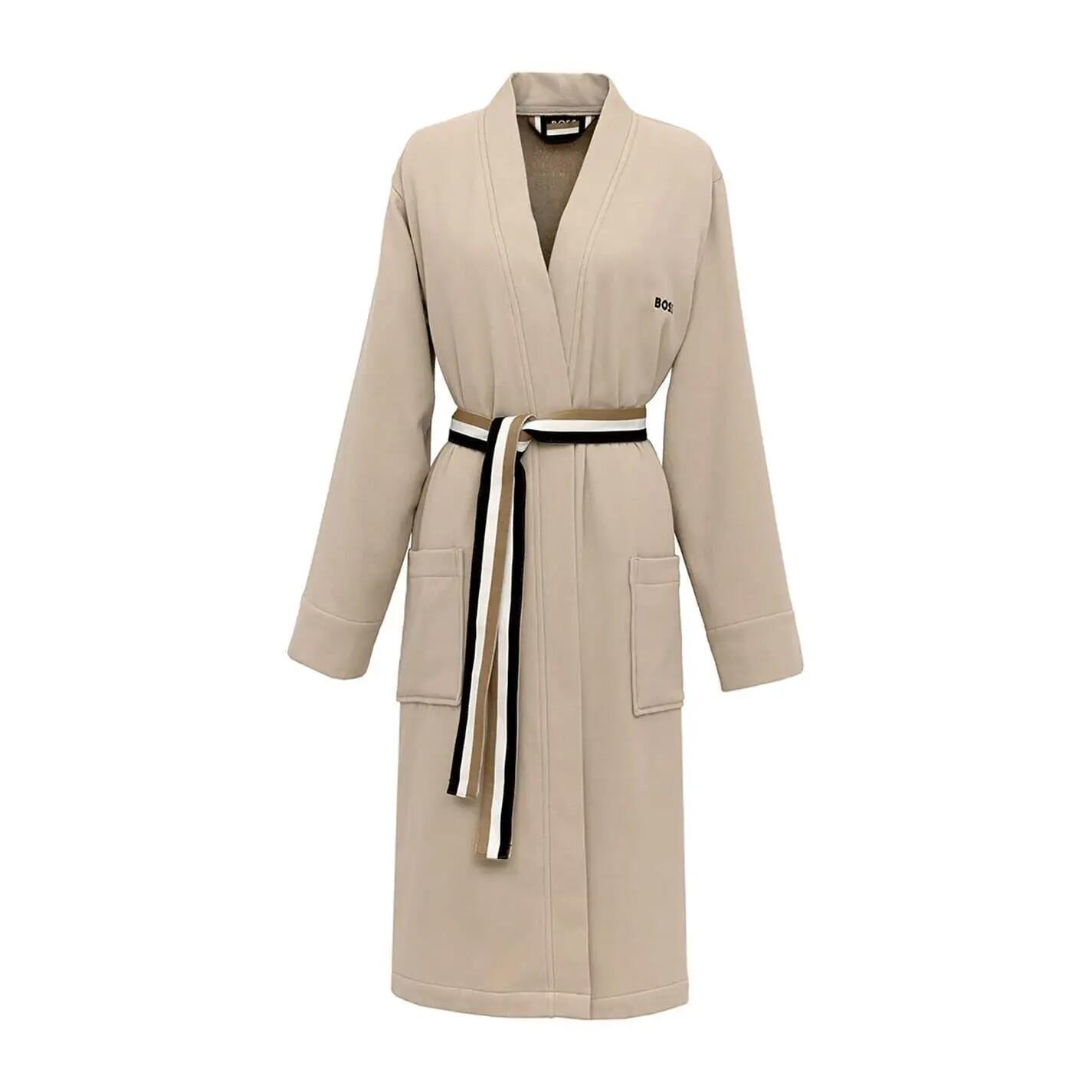 Boss Womens/Ladies Blinea Stripe Detail Kimono Robe