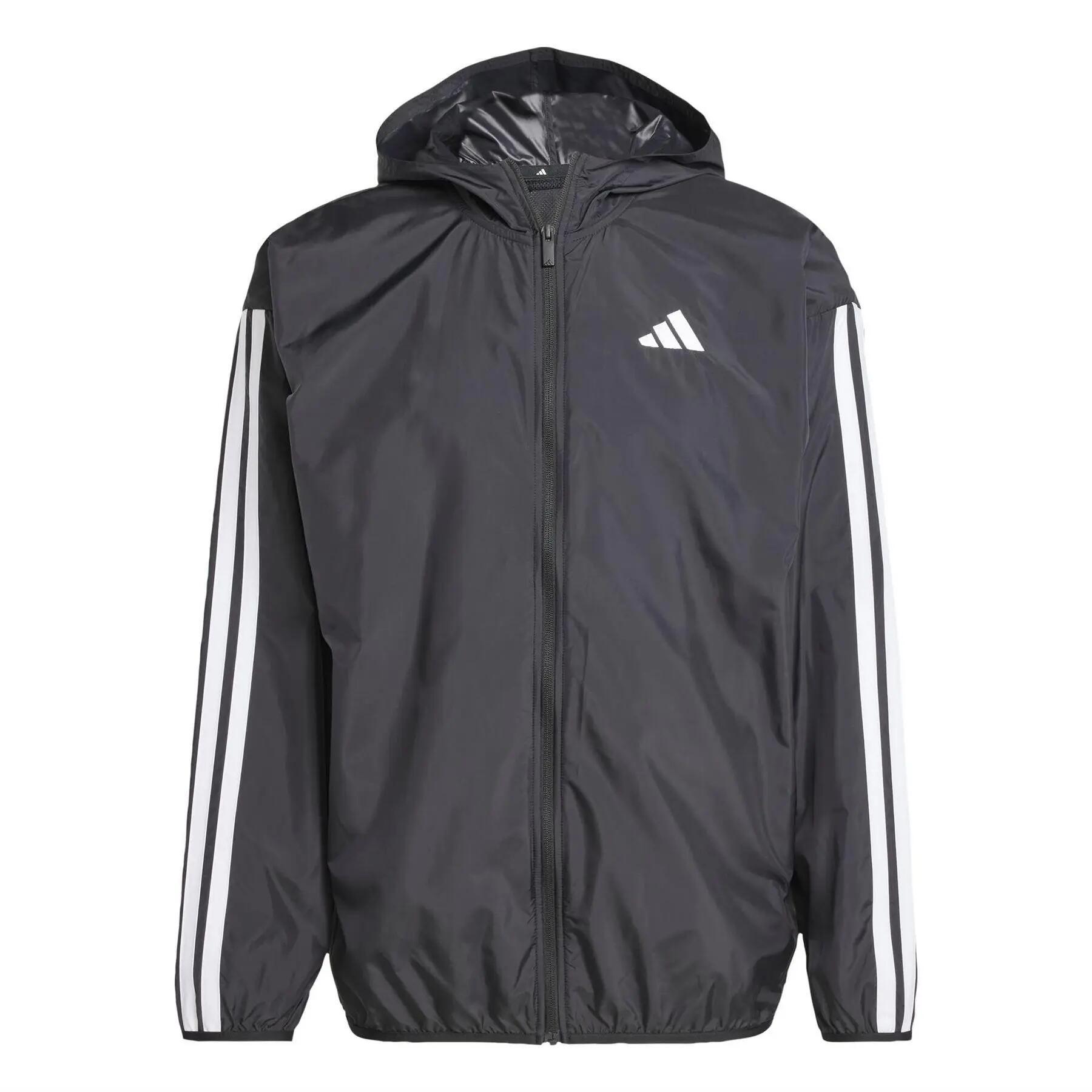 Adidas Mens Essentials 3 Stripes Lightweight Windbreaker