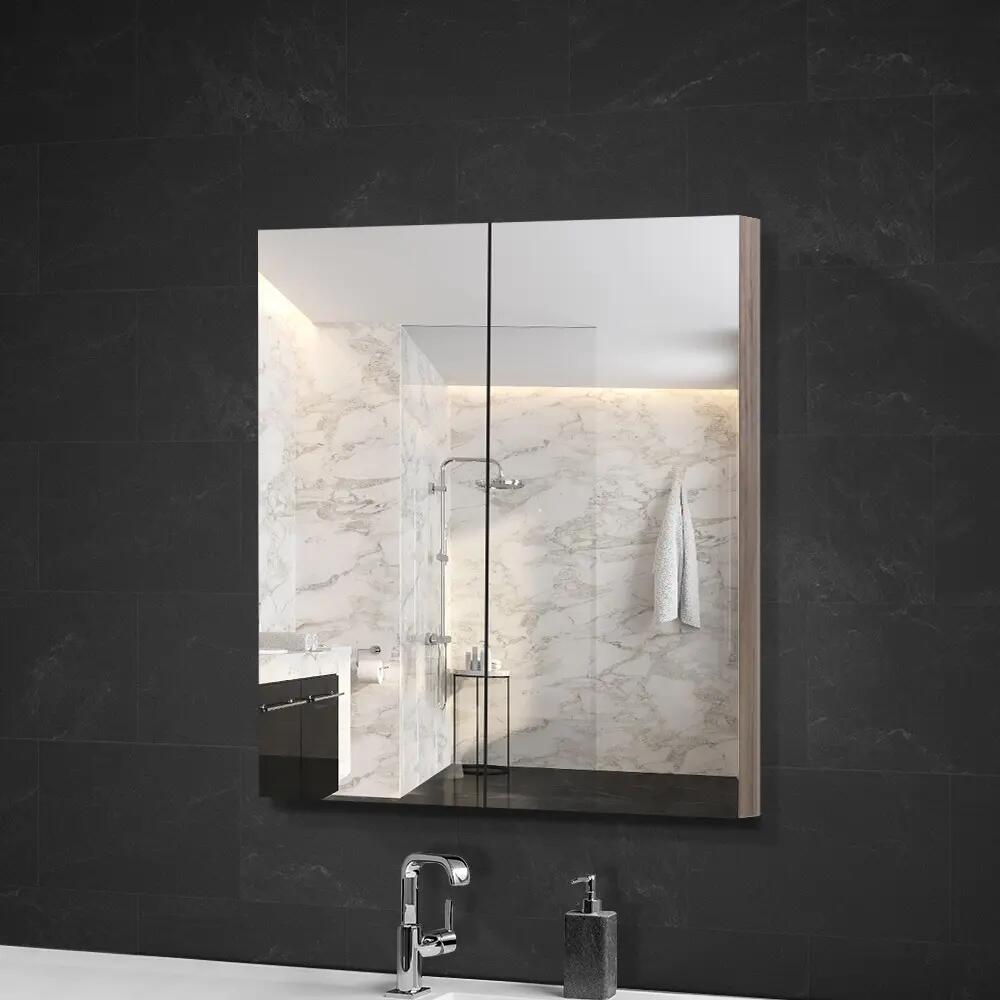 Cefito Bathroom Mirror Cabinet 600x720mm Vanity Medicine Shaving Makeup Natural