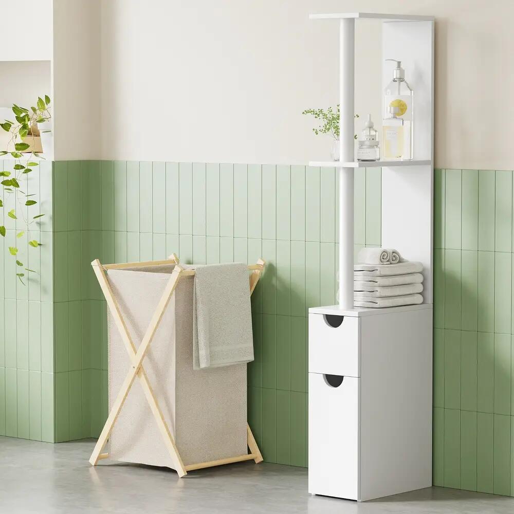 Artiss Bathroom Cabinet Storage 118cm Shelf White