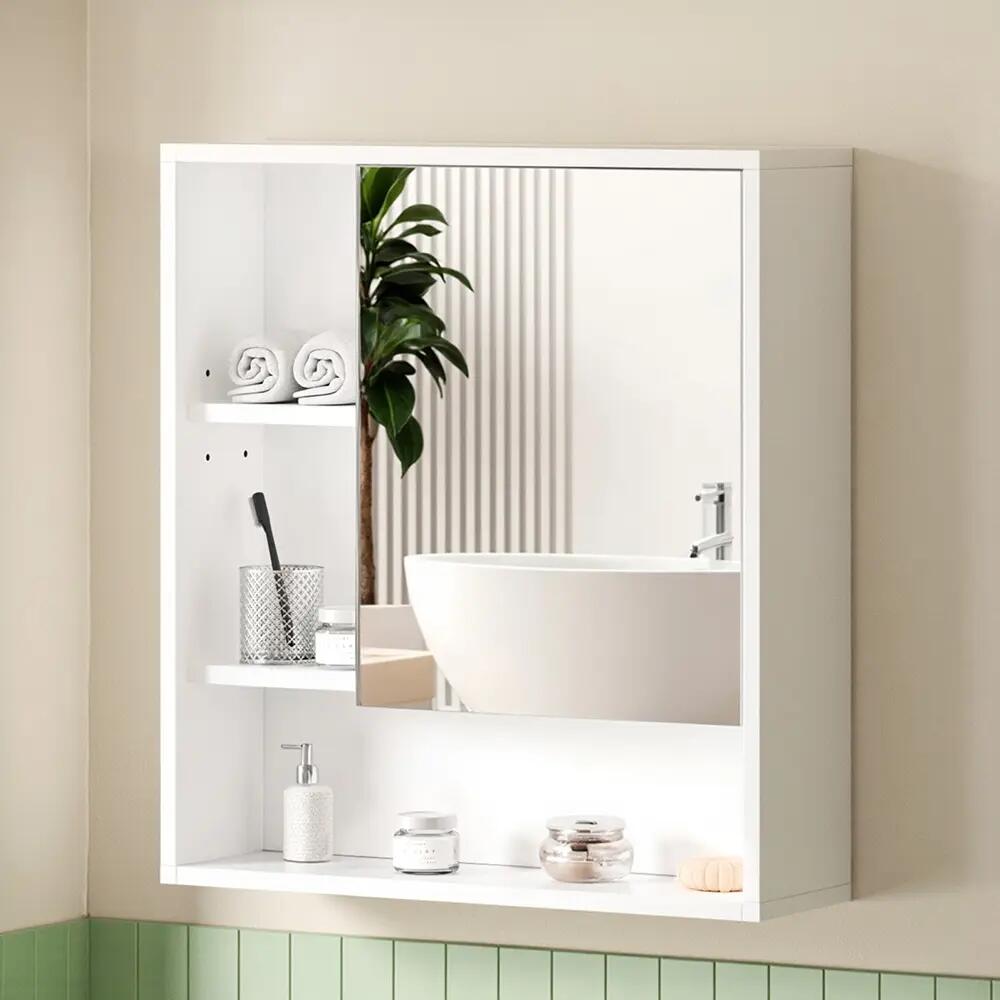 Cefito Bathroom Mirror Cabinet Mirrored Medicine Adjustable Shelf Wall Mounted 5