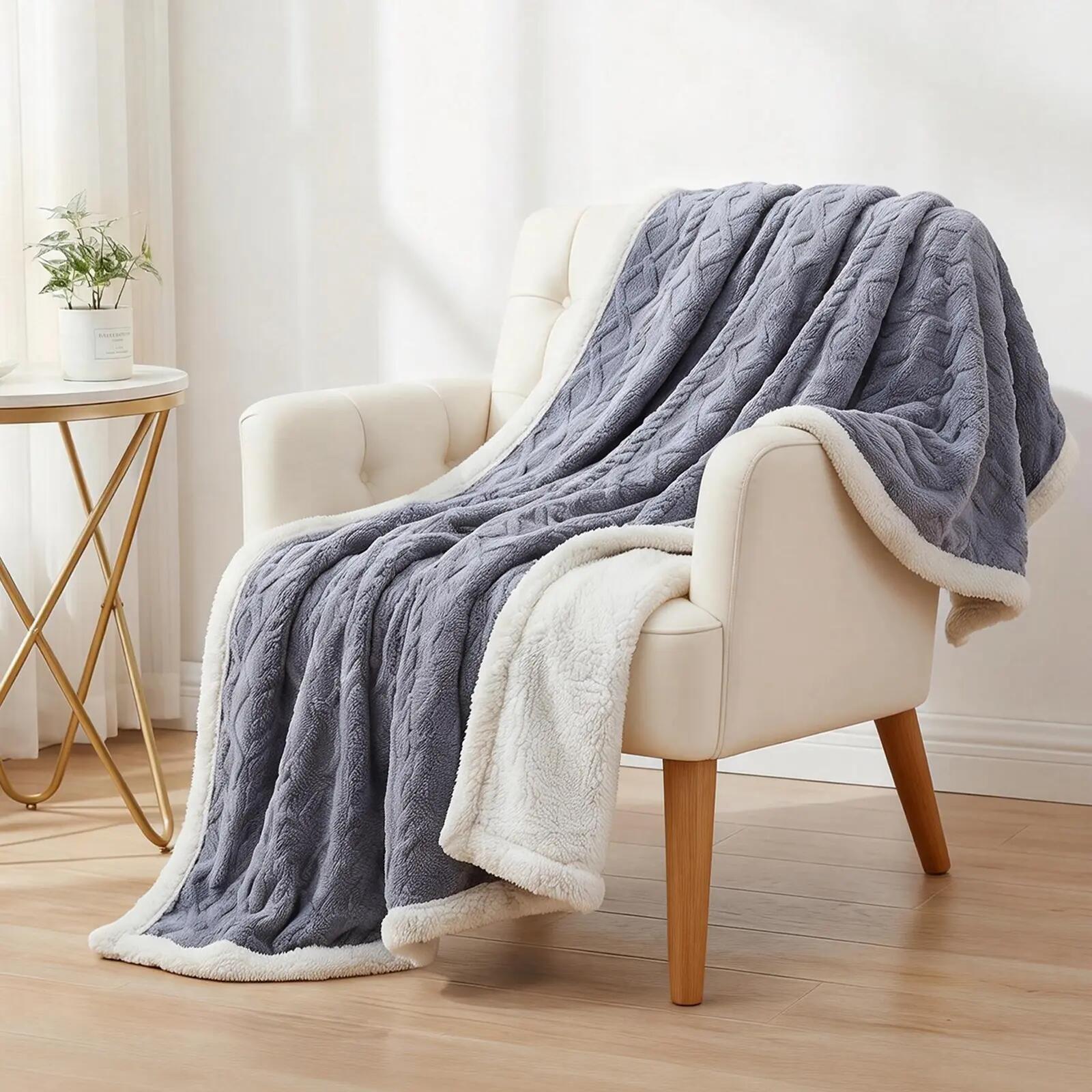 Giselle 152x203cm Throw Blanket Double-Sided Fleece Lightweight For Sofa Couch B
