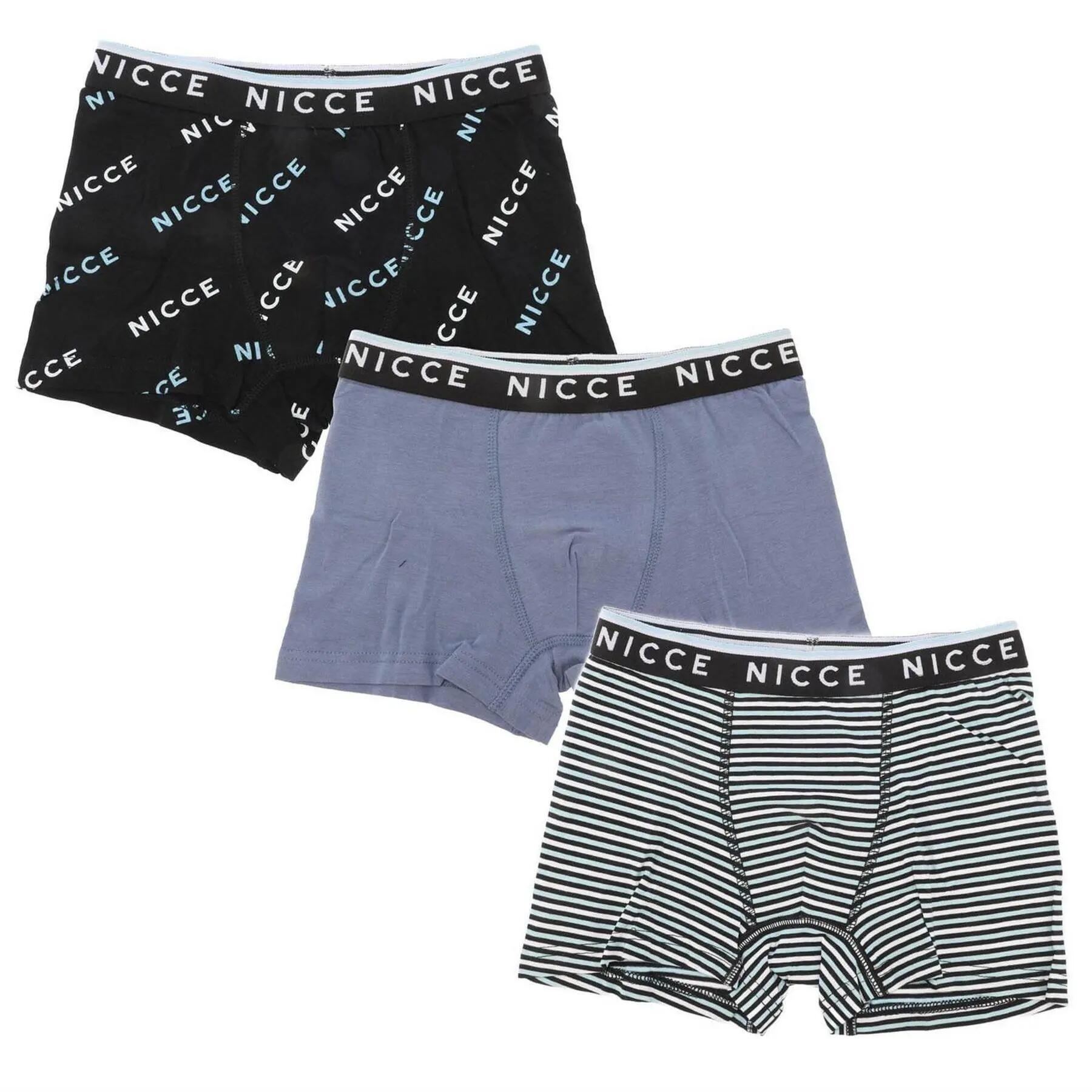 Nicce Boys Carlino Cotton Blend Boxer Shorts (Pack of 3)
