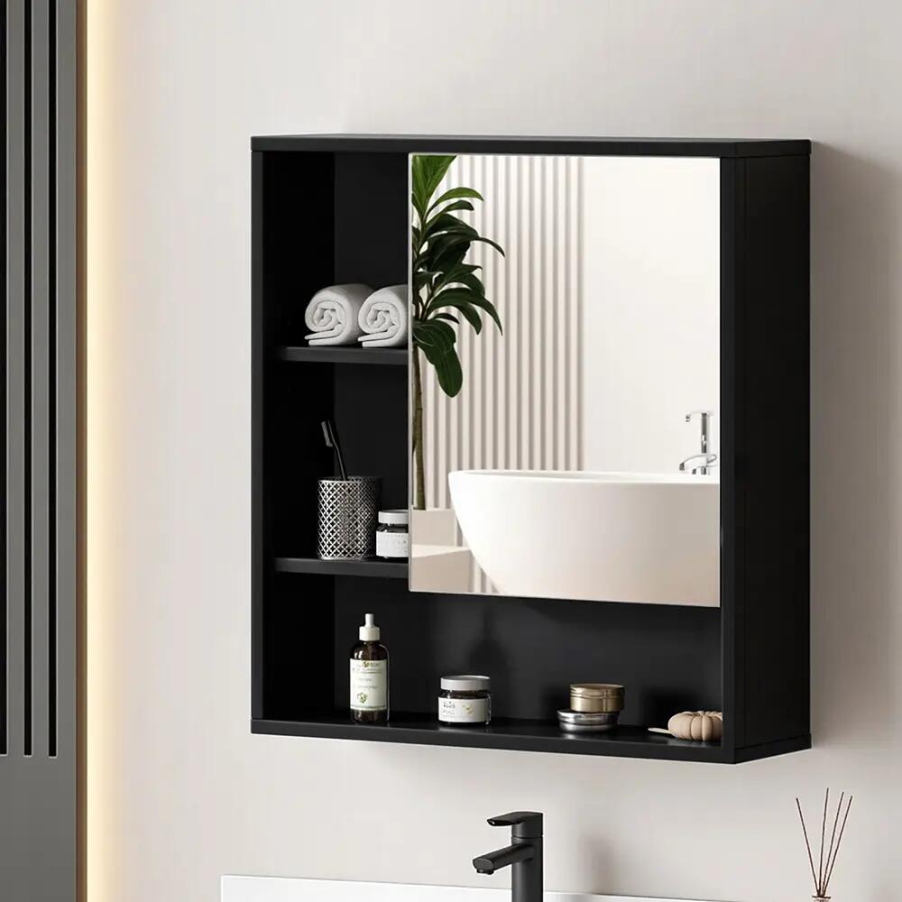 Cefito Bathroom Mirror Cabinet Mirrored Medicine Adjustable Shelf Wall Mounted 5