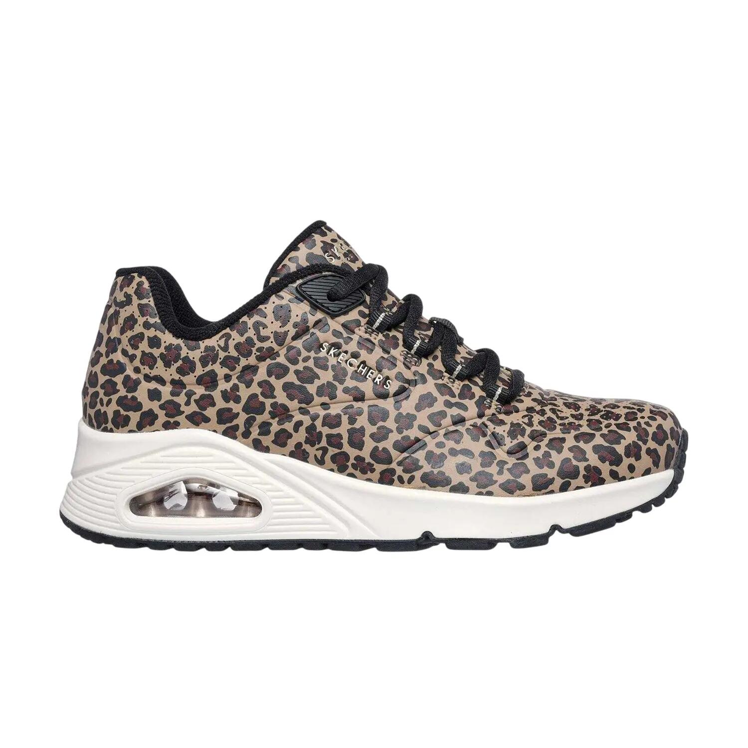 Skechers Womens/Ladies Uno Stand On Air Leopard Print Trainers