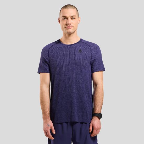 T-shirt hardlopen heren Odlo Essentials naadloos donkerblauw