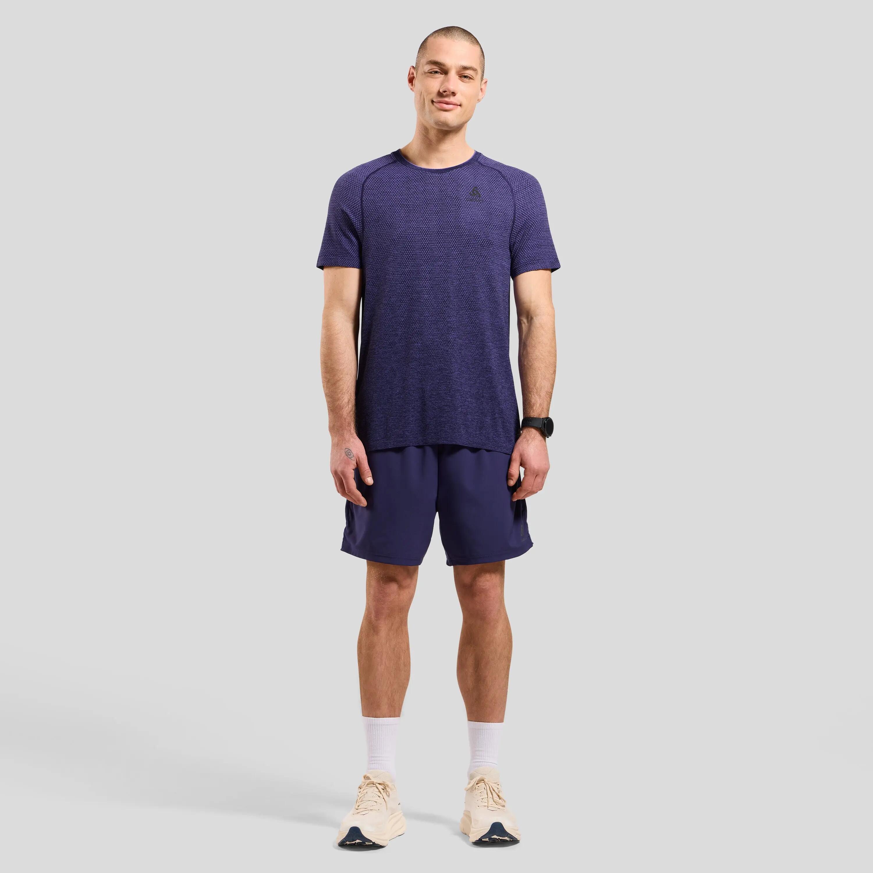 Odlo Essentials Seamless Herren Running T-Shirt Dunkelblau 5/7