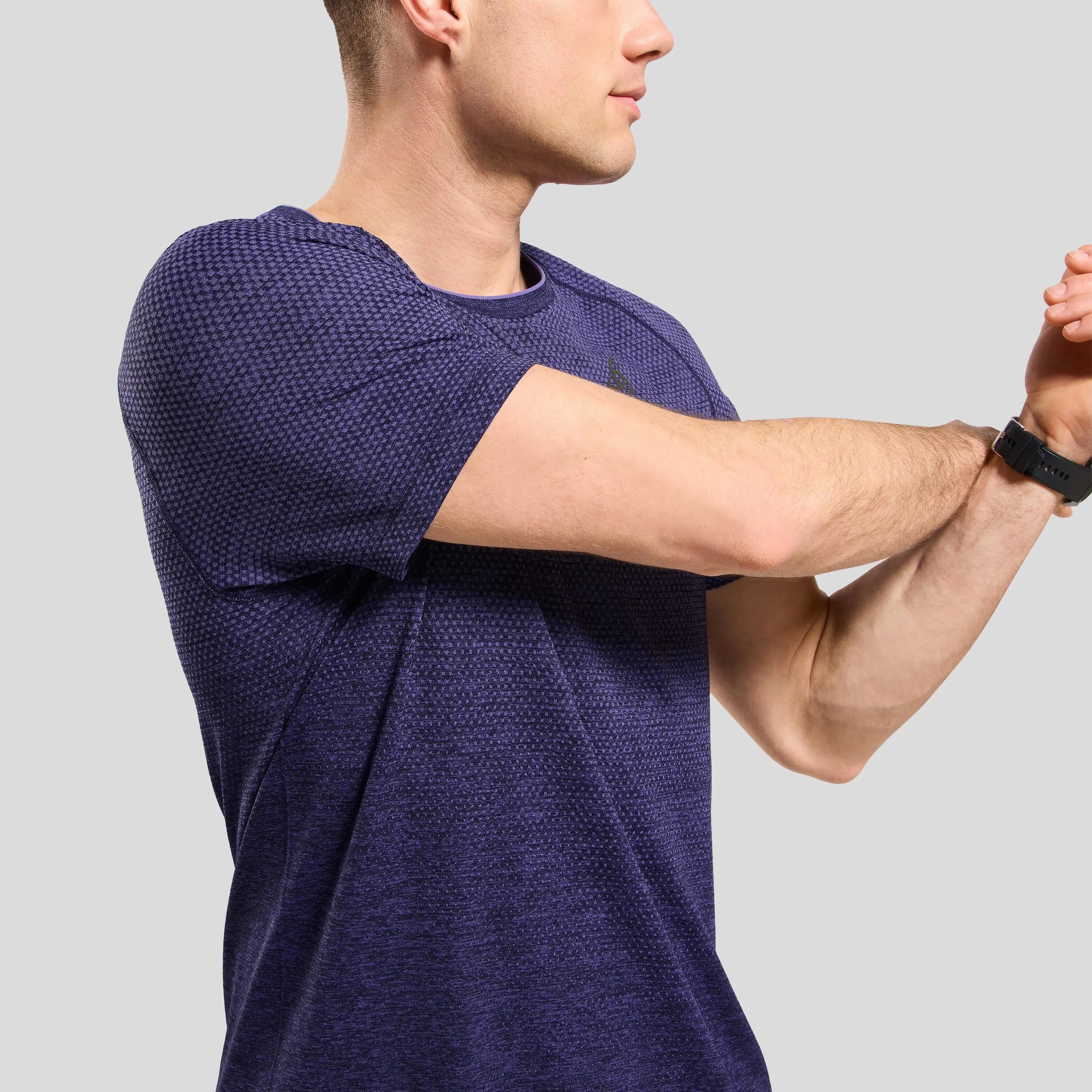 Odlo Essentials Seamless Herren Running T-Shirt Dunkelblau 4/7