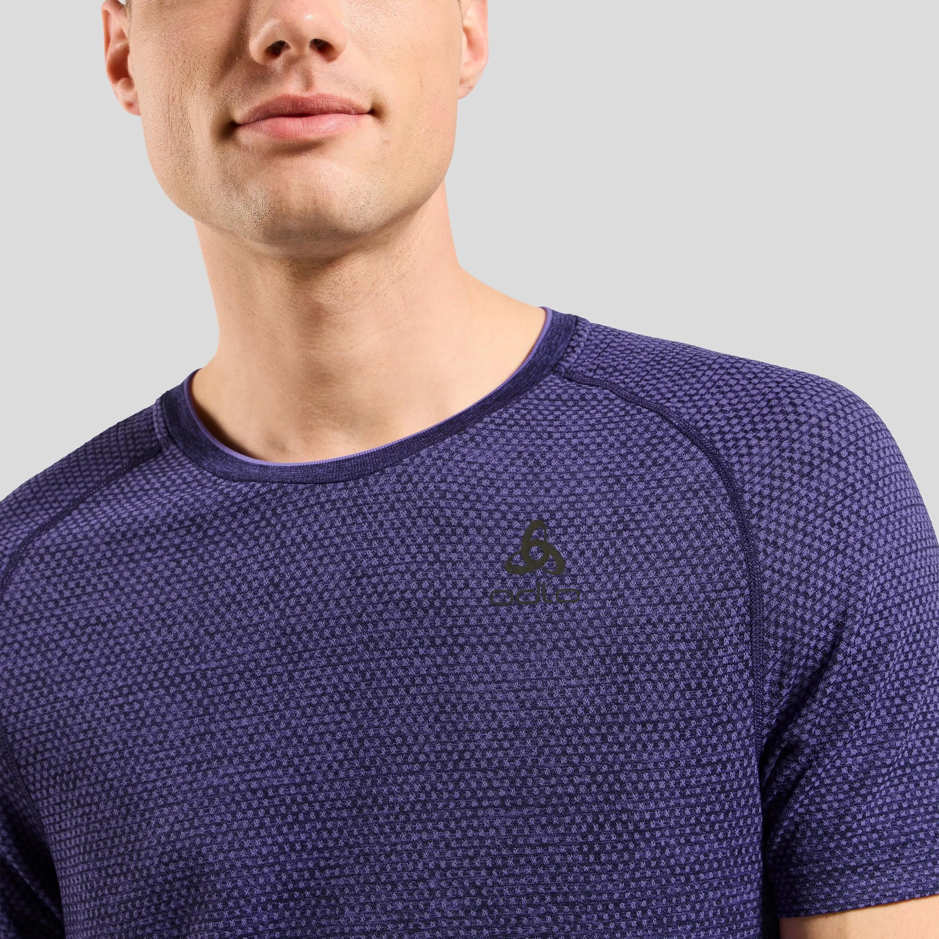 Odlo Essentials Seamless Herren Running T-Shirt Dunkelblau 3/7