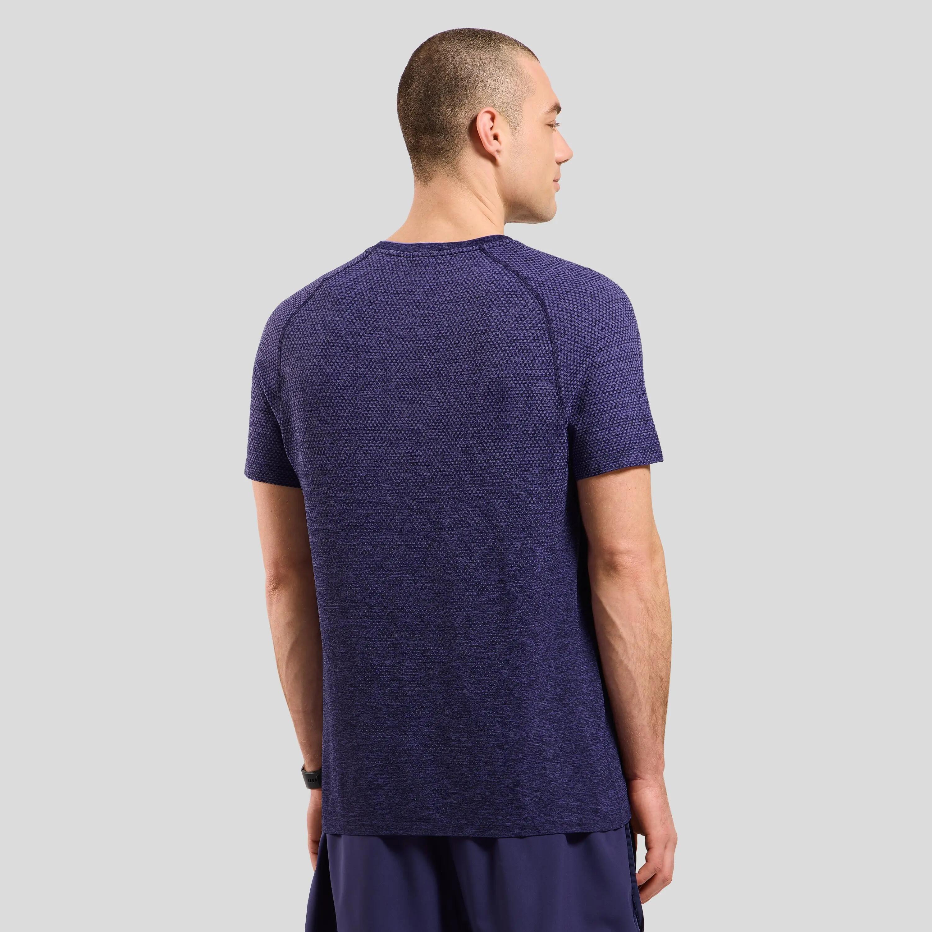 T-Shirt Running Homme Odlo Essentials Seamless Bleu Foncé 2/7