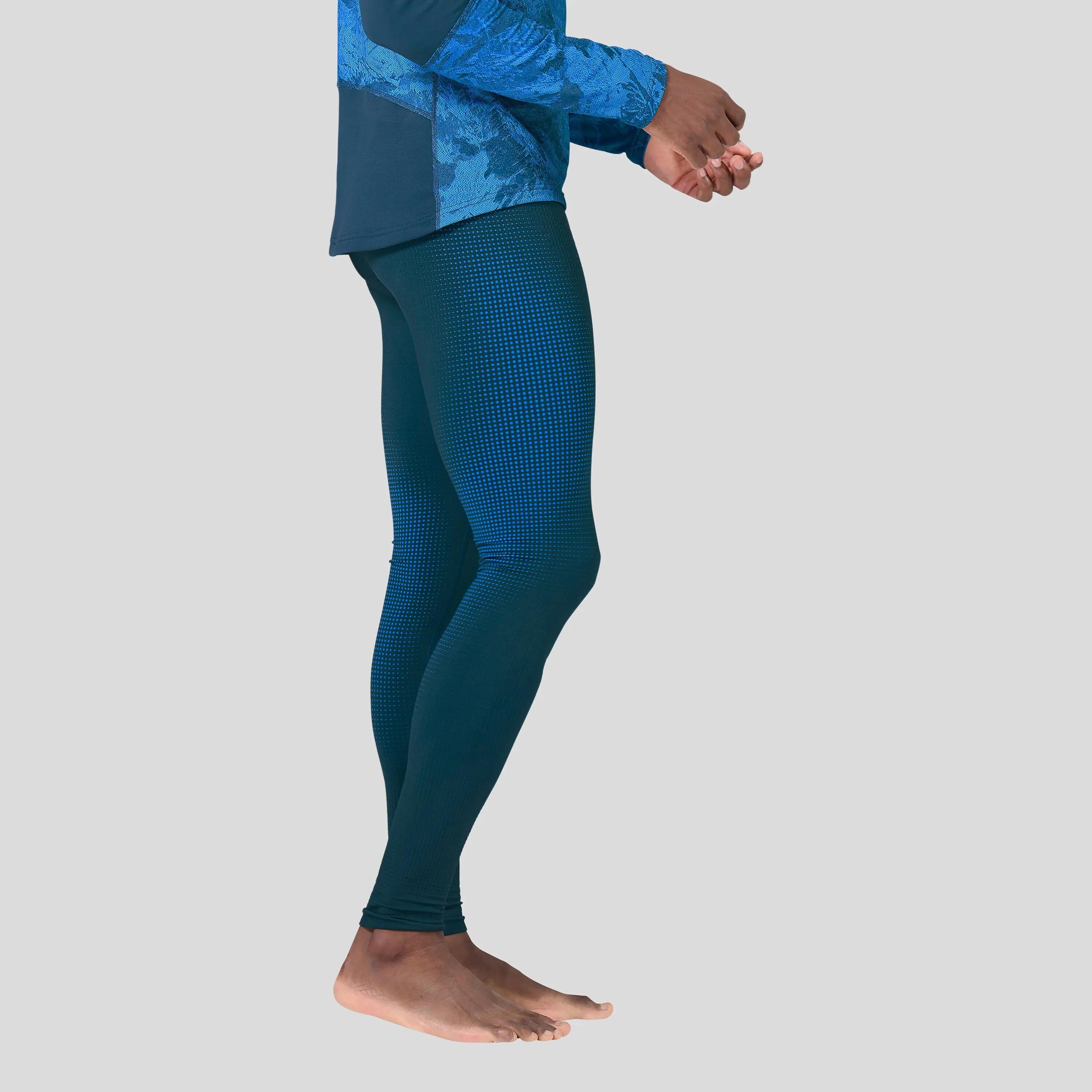 Calzamaglia lunga Odlo Performance Warm Eco Blu 3/6