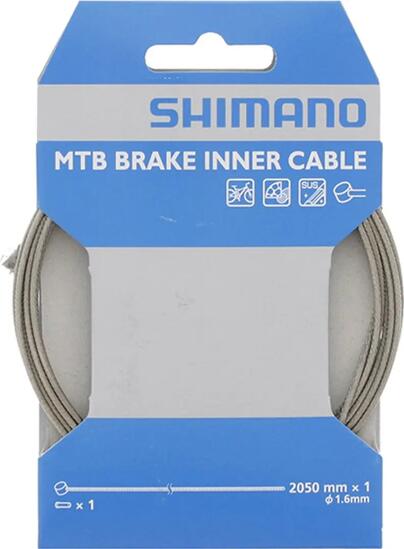 SHIMANO Câble de frein VTT en acier inoxydable - Câble de frein VTT universel