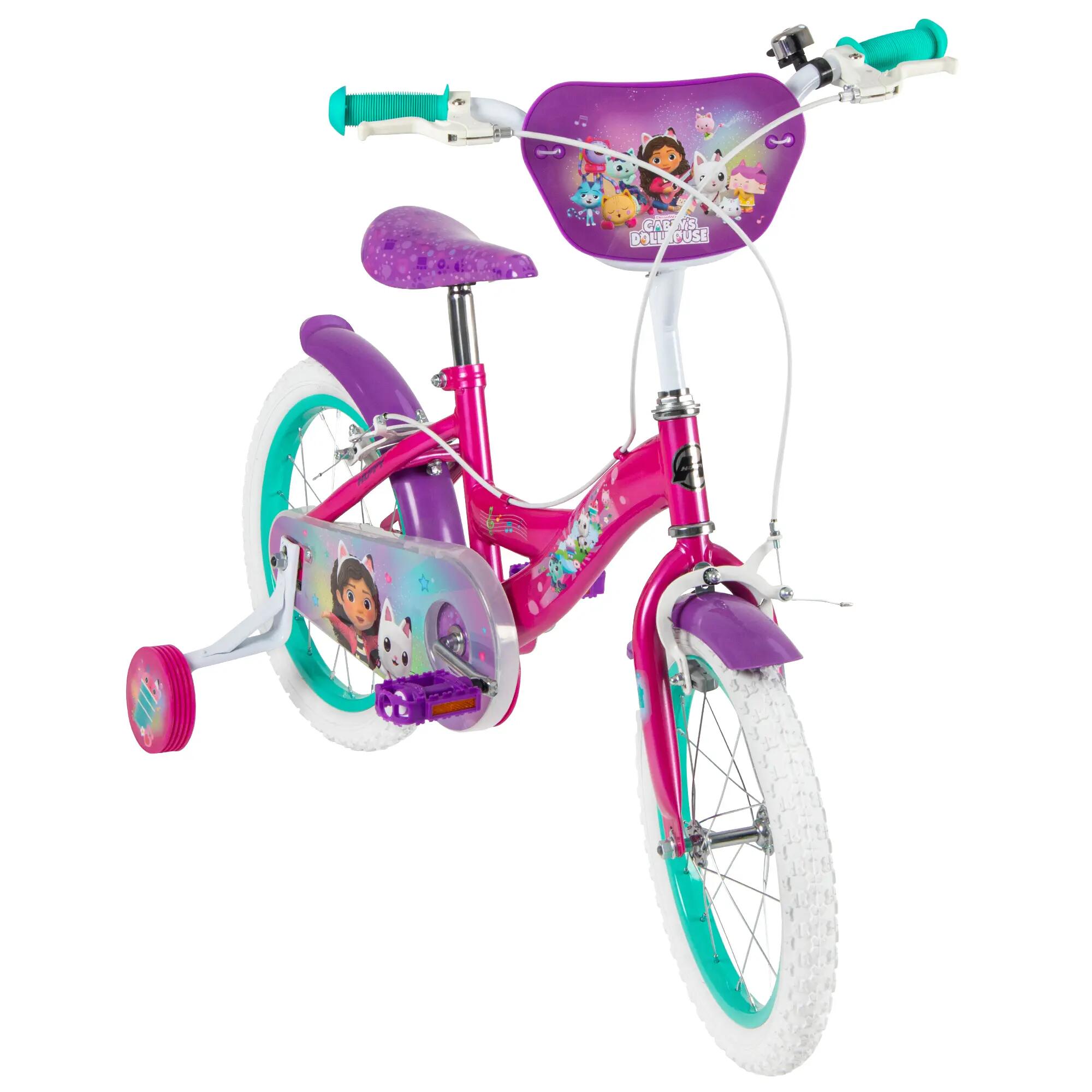 Gabby's Dollhouse kogellagerfiets voor kinderen 14 inch – Fiets met zijwieltjes 9/10