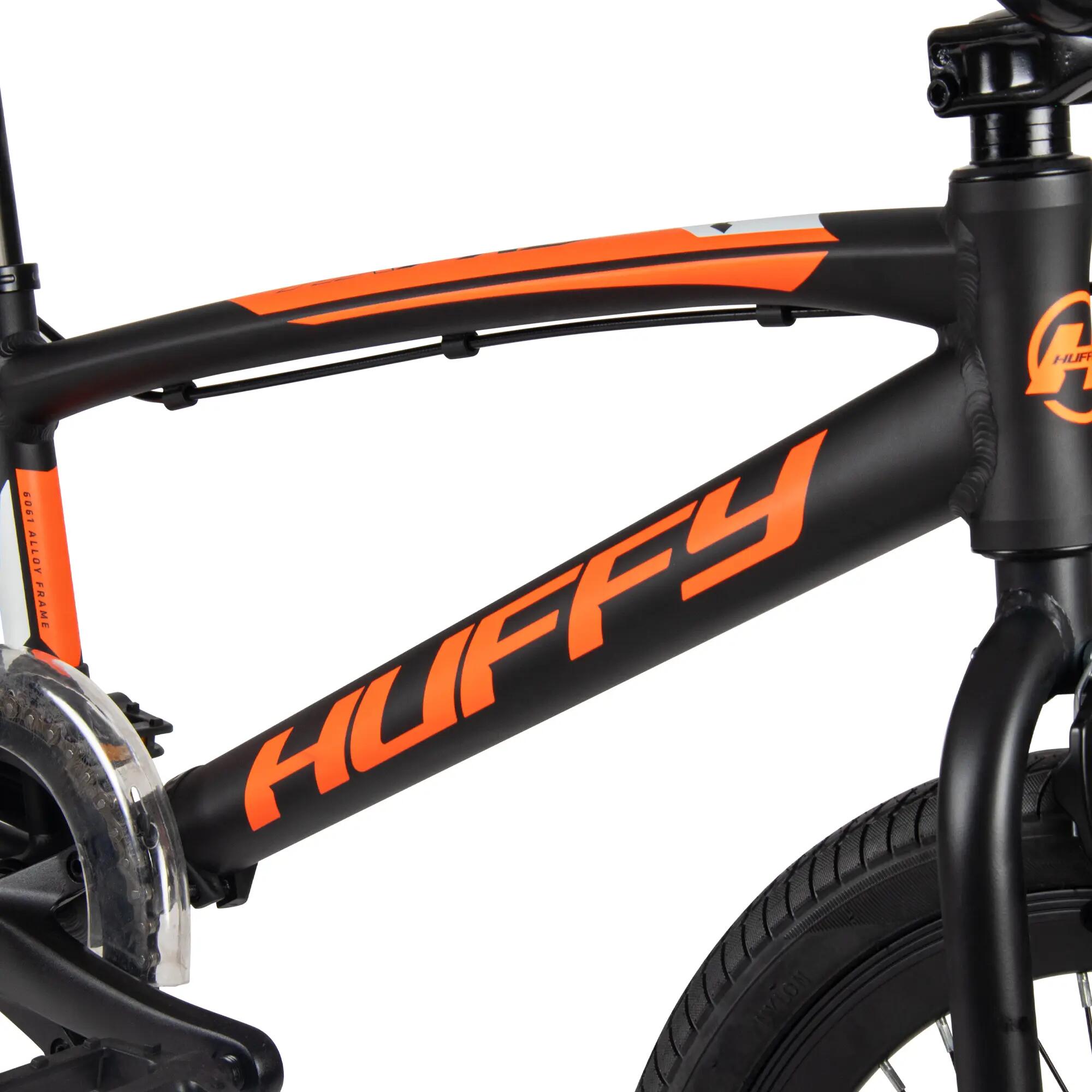 HX Pro 20-inch aluminium BMX-racefiets, zwart en oranje 7/10