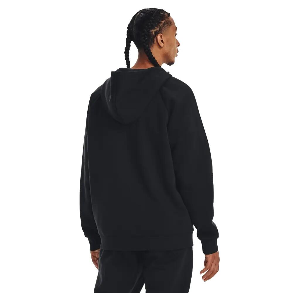Heren Sportstyle Rival Fleece Full Zip Hoodie (Zwart) 4/7