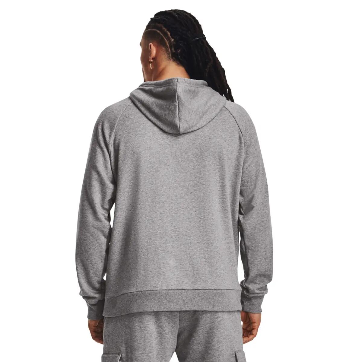Felpa Con Cappuccio Uomo Under Armour 1379757 Grigio Argento 3/6