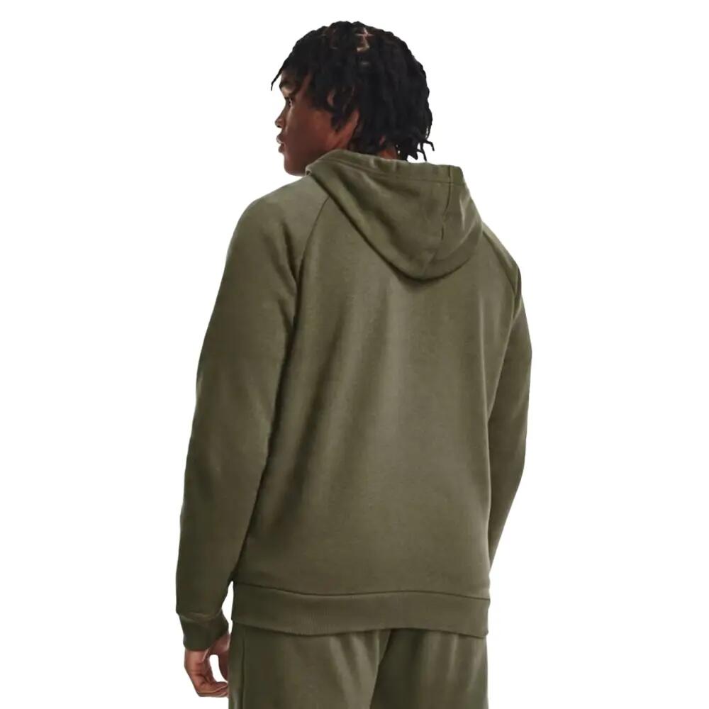 Felpa Con Cappuccio E Zip Intera Uomo Under Armour Sportstyle Rival Verde 4/7