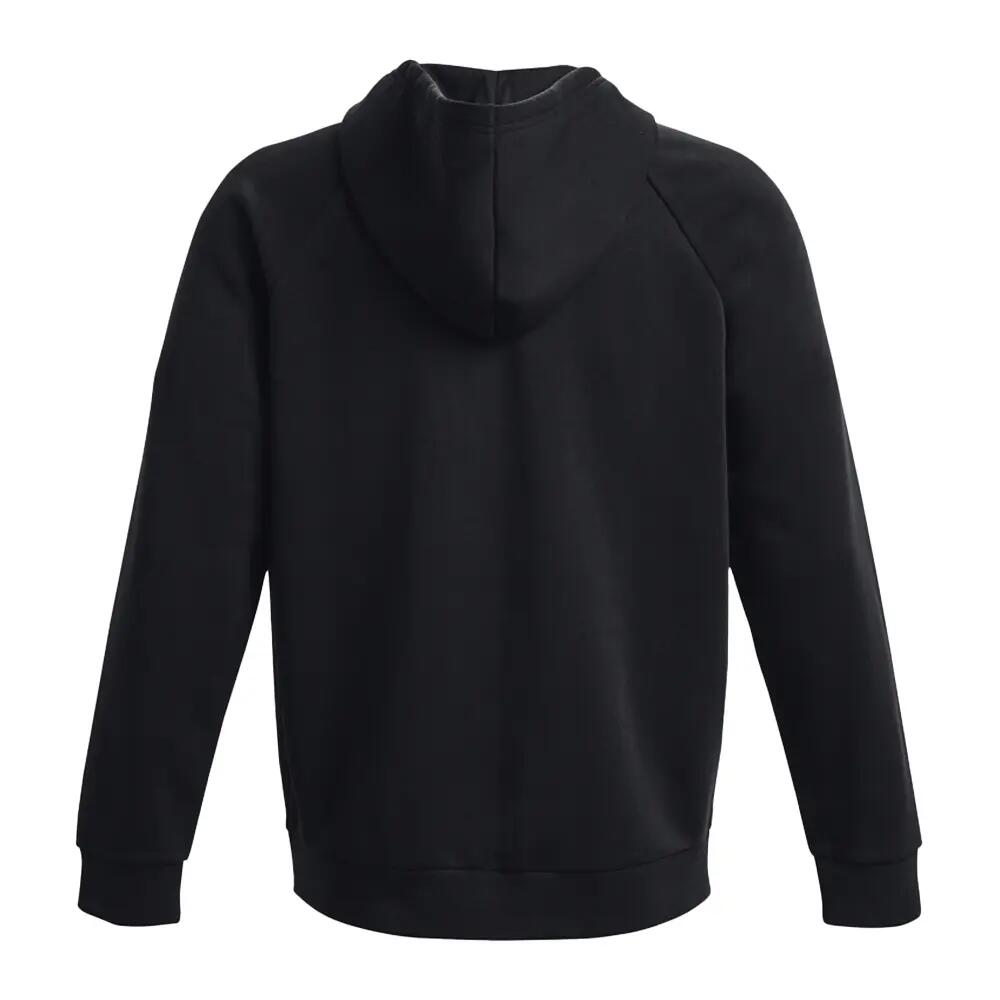 Heren Sportstyle Rival Fleece Full Zip Hoodie (Zwart) 3/7