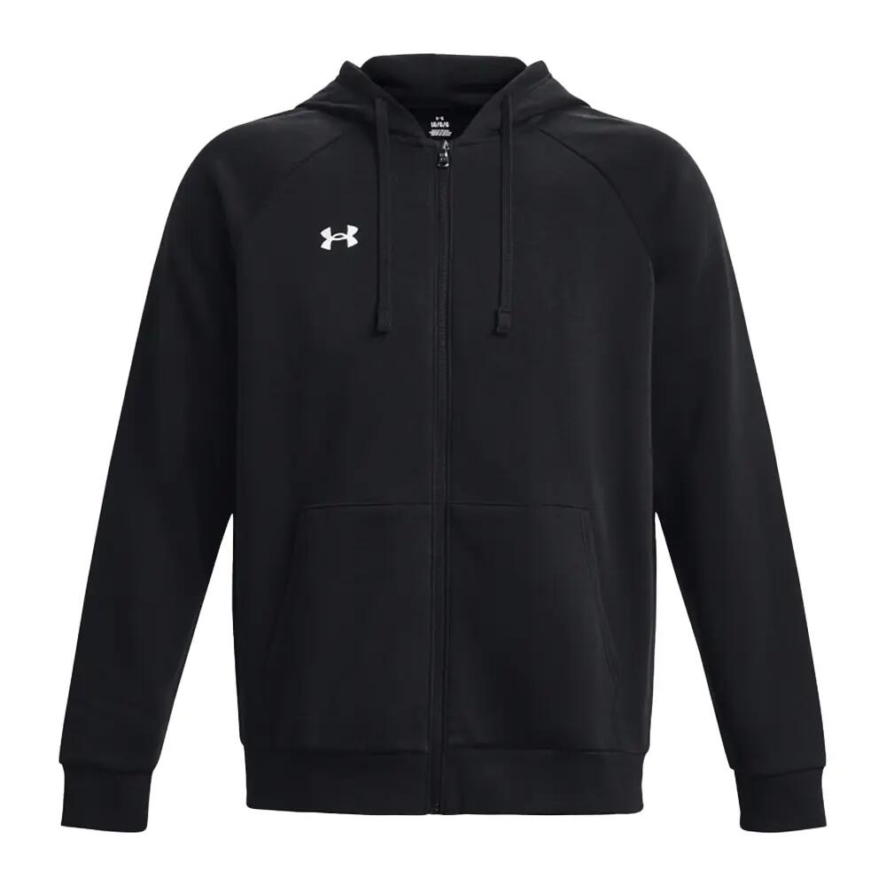 Heren Sportstyle Rival Fleece Full Zip Hoodie (Zwart) 2/7