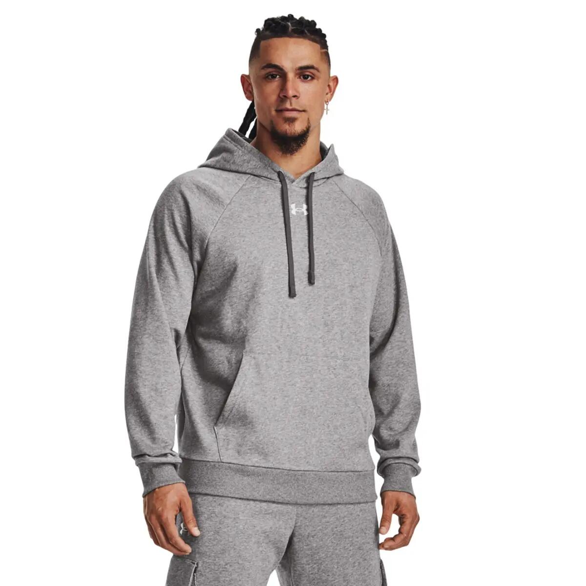 Felpa Con Cappuccio Uomo Under Armour 1379757 Grigio Argento 2/6