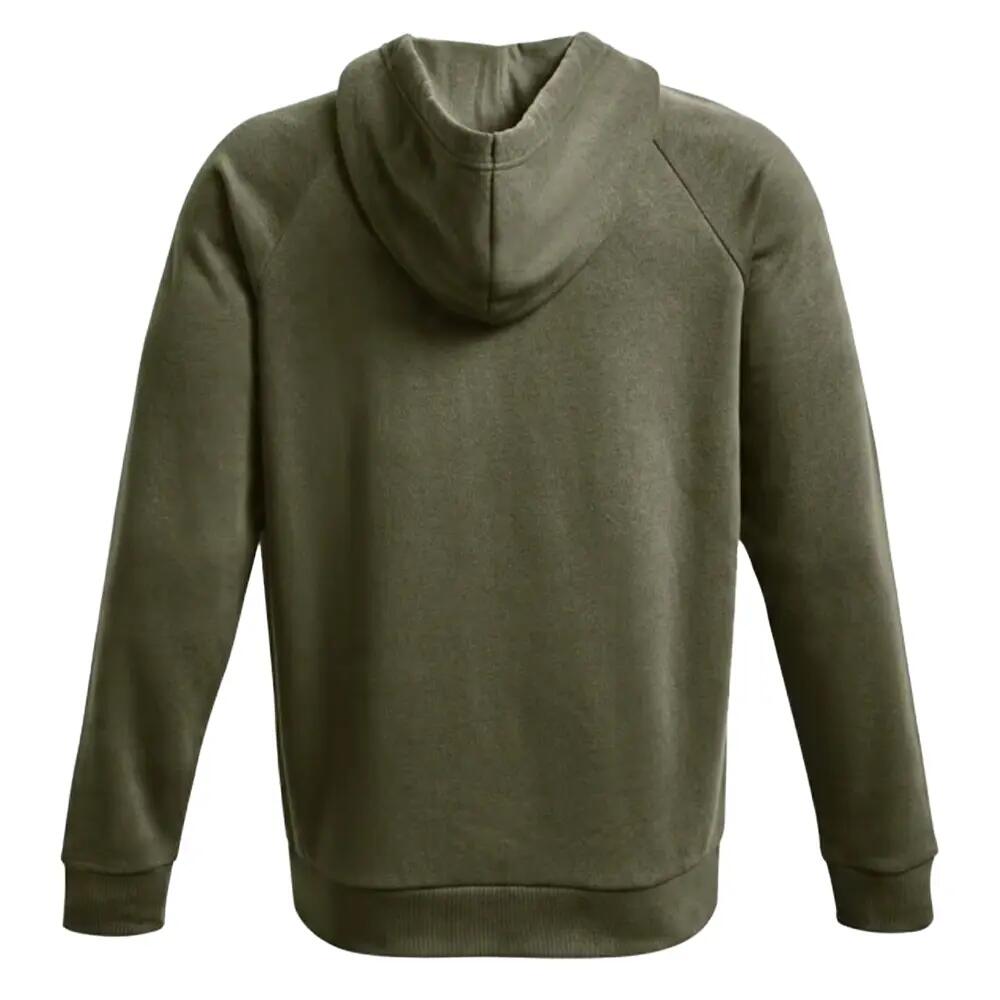 Felpa Con Cappuccio E Zip Intera Uomo Under Armour Sportstyle Rival Verde 3/7