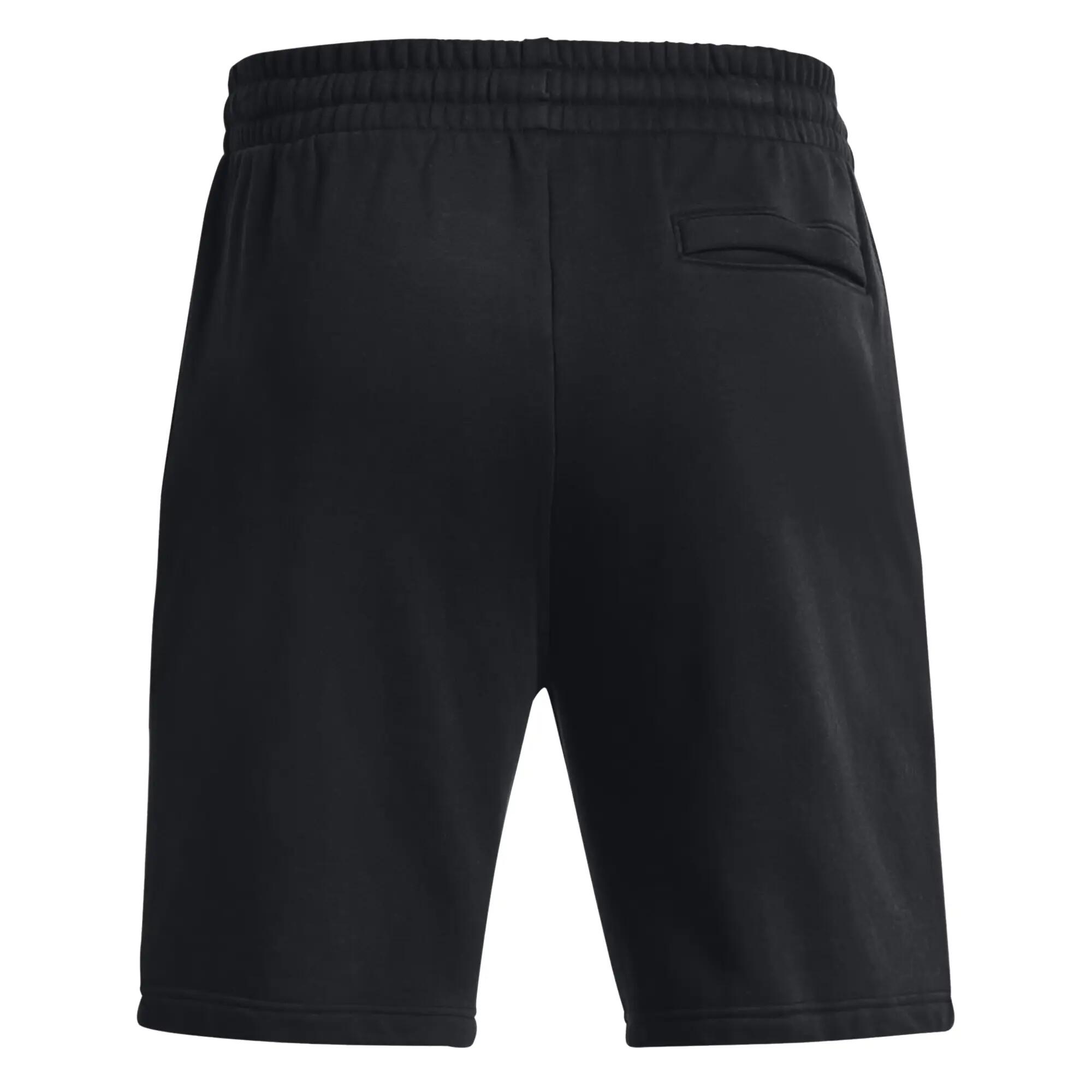 Heren Rival Fleece Korte Broek (Zwart) 3/7