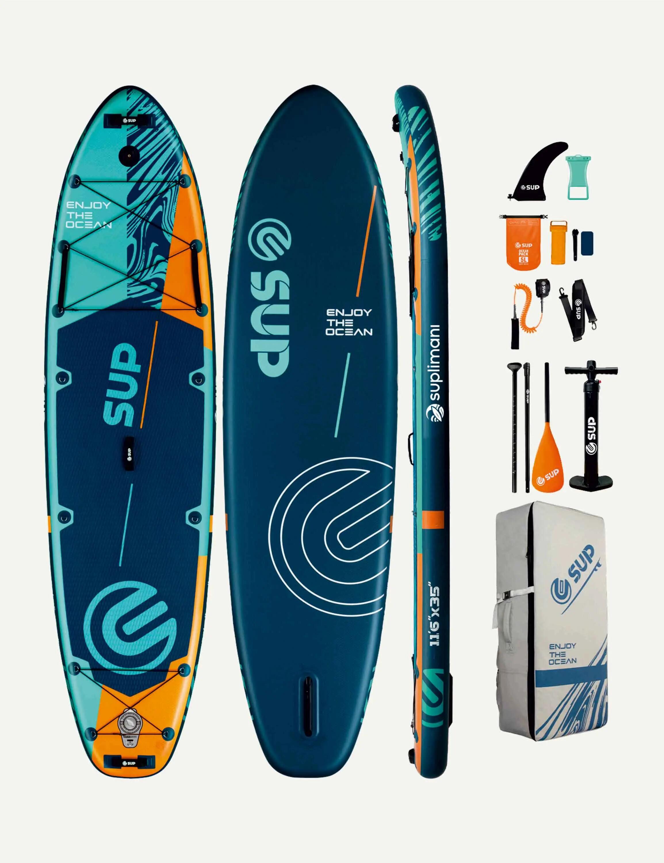 Supboard Paddle Board Şişme Sörf Tahtası Tam Set Sup Board Aruba Blue 350x89x15 1/2