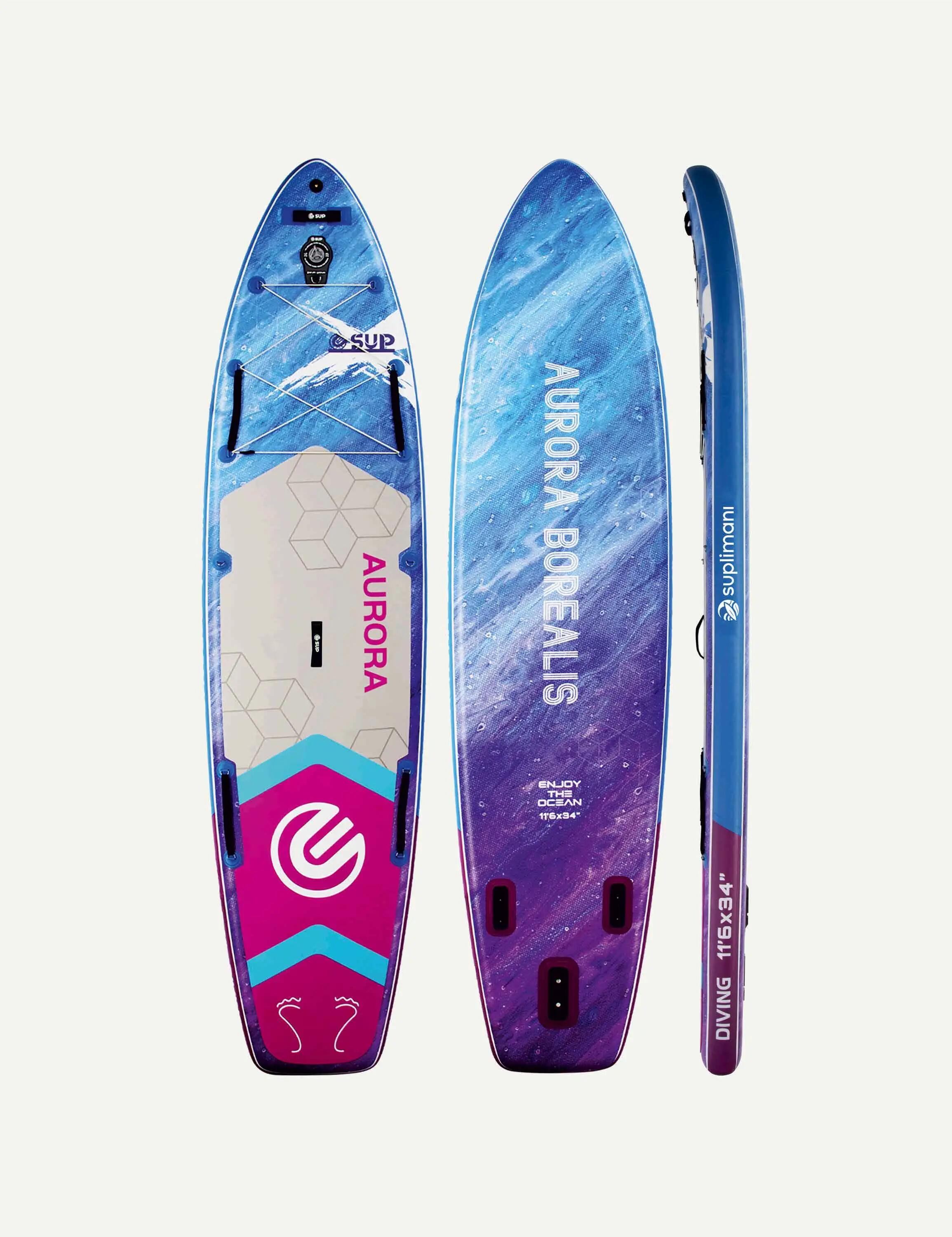 Supboard Paddle Board Şişme Sörf Tahtası Tam Set Sup Board Aurora Blue 350x86x15 2/2