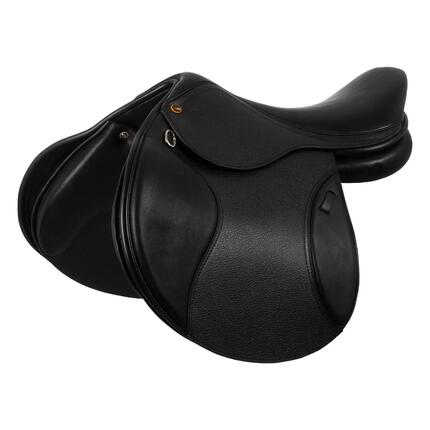 Selle de saut chicago en cuir avec arçon interchangeable (4 inclus)
