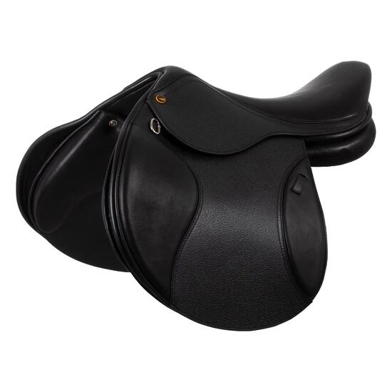 Selle de saut chicago en cuir avec arçon interchangeable (4 inclus)