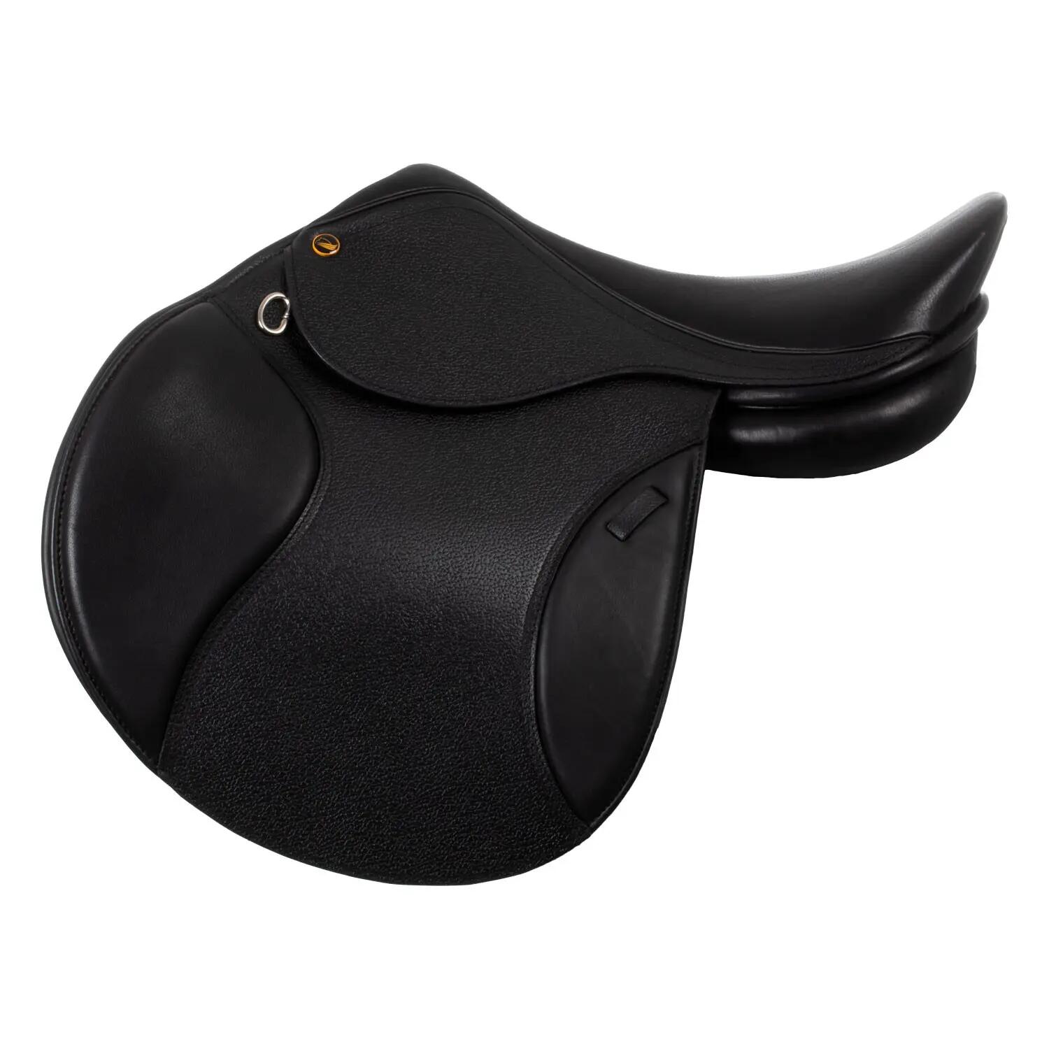 Selle de saut chicago en cuir avec arçon interchangeable (4 inclus) 2/7