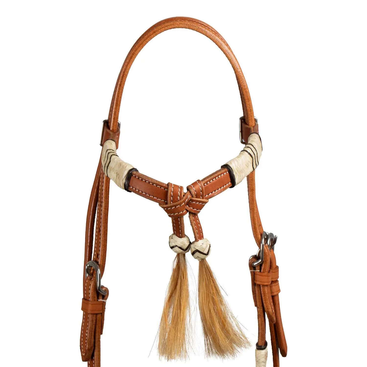 Bosal avec rênes mecate en crin 5/5